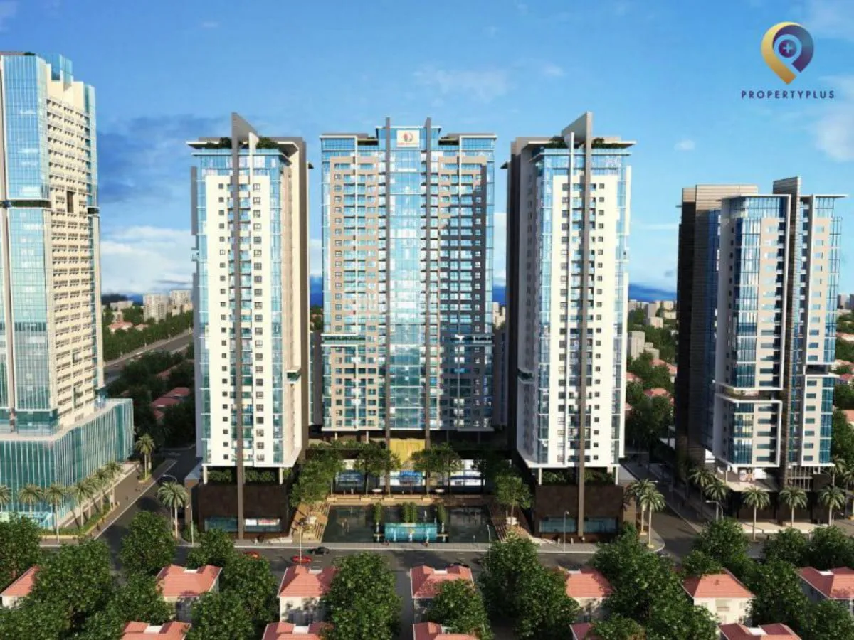 Toàn cảnh tổng thể tòa nhà Golden Land nhìn từ trên cao